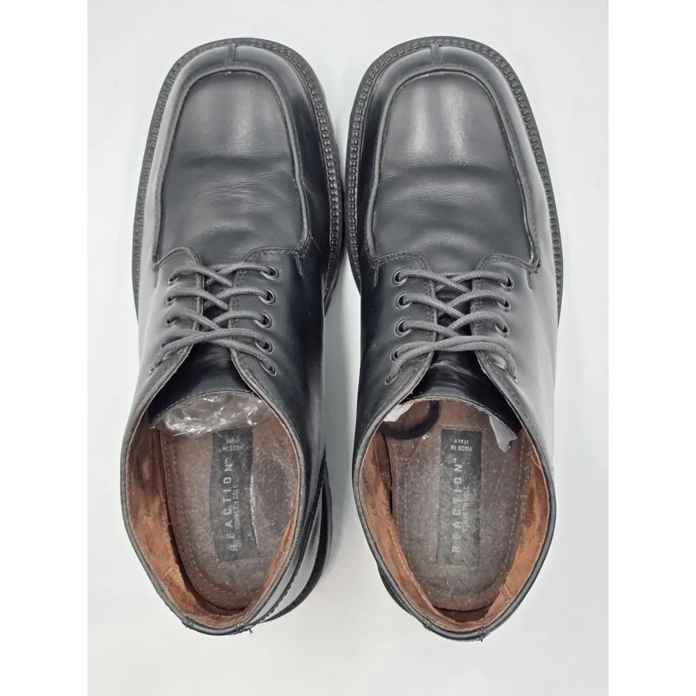 Kenneth Cole Vintage Black Leather Lace Up Ankle Boots‎ Mens 11.5 D